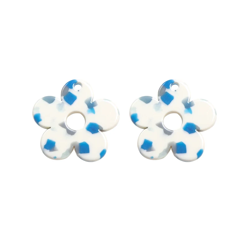 Ins wind cream particle acetic acid plate cute five large flowers DIY handmade jewelry earrings nail accessories materials Ins wind cream particle acetic acid plate cute five large flowers DIY handmade jewelry earrings nail accessories materials