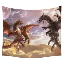 3DDragon tapiz Medieval pelea con monstruo gótico Horror guerra Edad Media estilo estampado vintage colgando de la pared de la habitación de dormitorio