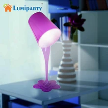 LumiParty Мода разлив краски Ведро настольная лампа спальня настольная лампа украшение дома Искусство Декор стиль офис свет jk30