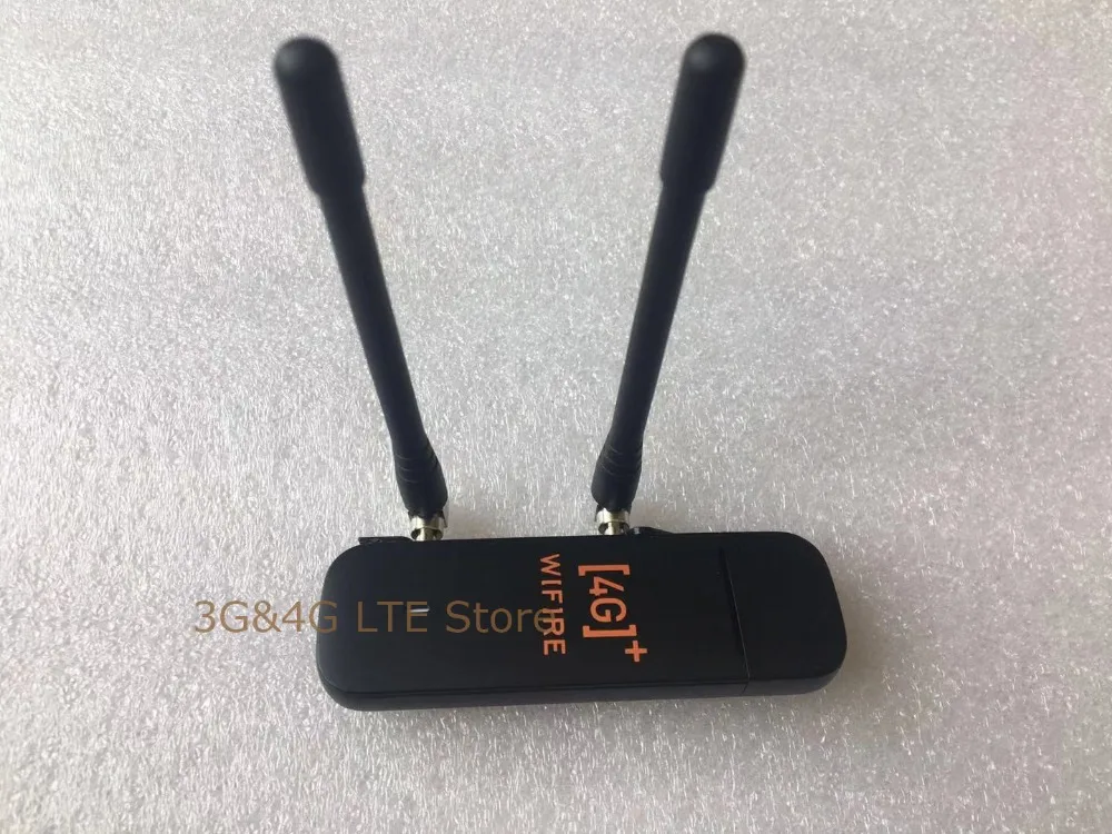 Разблокированный Huawei E3372 4G LTE USB модем 150 Мбит/с ключ с двумя антеннами поддержкой Wi