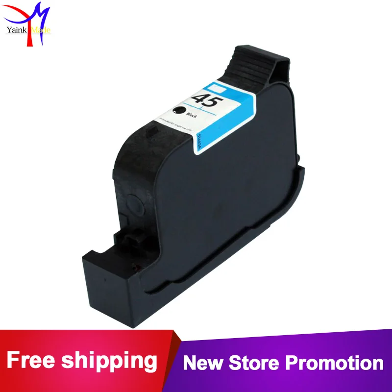 

1PK 45 remanufactured ink cartridge 51645A for HP45 plotters ink cartridge 720C 712 712c with pigment ink