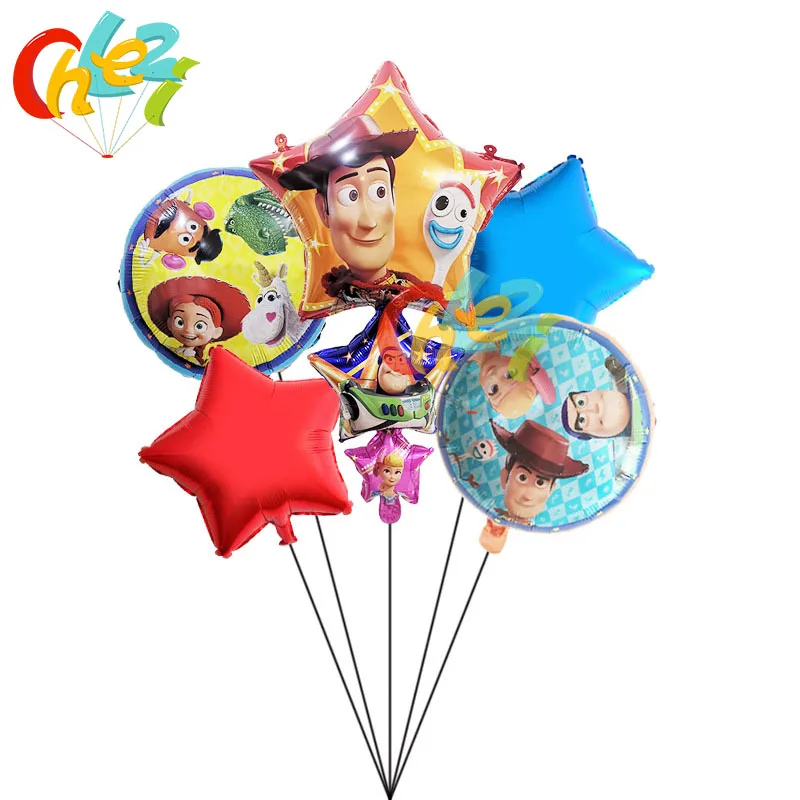 

5/13Pcs Toy Story Birthday Balloons Woody Buzz Lightyear party decorations shower helium Foil balloon Dot latex Globos Kids toy