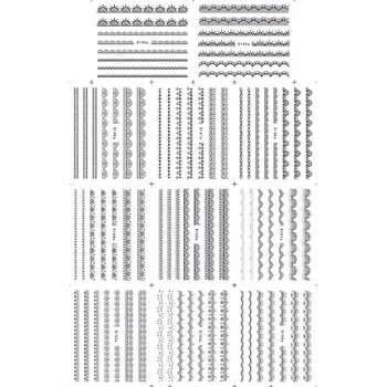 

11 PACK/ LOT WATER DECAL NAIL BEAUTY NAIL STICKER BLACK FLOWER LACE WAVE LINE D144-154K