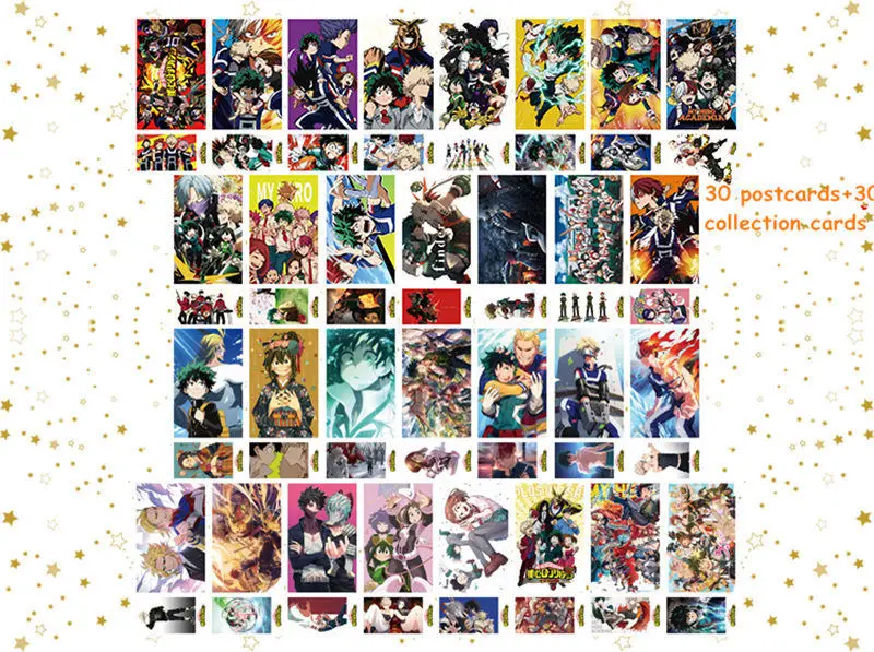 180 шт. Аниме Boku No My Hero Академия открытка почтовые открытки стикер подарок косплей