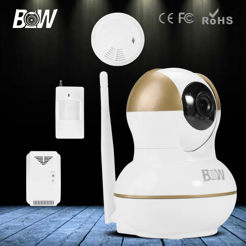 BW HD 720P Wi-Fi IP Camera Wireless Indoor Infrared Network Onvif Surveillance WiFi Security Camera Automatic Alarm wifi surveillance camera ip onvif infrared motion sensor alarm security remote control network wireless ip camera wi fi
