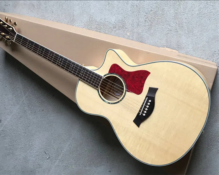 

2018 New + Factory + Chaylor 612ce acoustic guitar TY 614ce acoustic electric guitar KSG natural wood acoustic 614 guitar