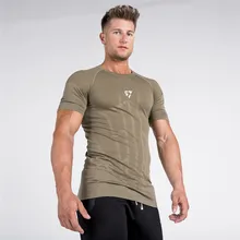 Спортивная мужская футболка для бега быстросохнущая футболка с круглым вырезом с коротким рукавом для фитнеса и фитнеса