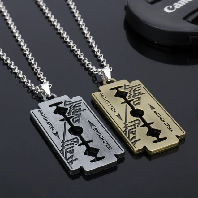 Judas Priest - Ciondolo Girocollo Razorblade In Peltro - Alchemy Gothic - Catena 53,3 Cm