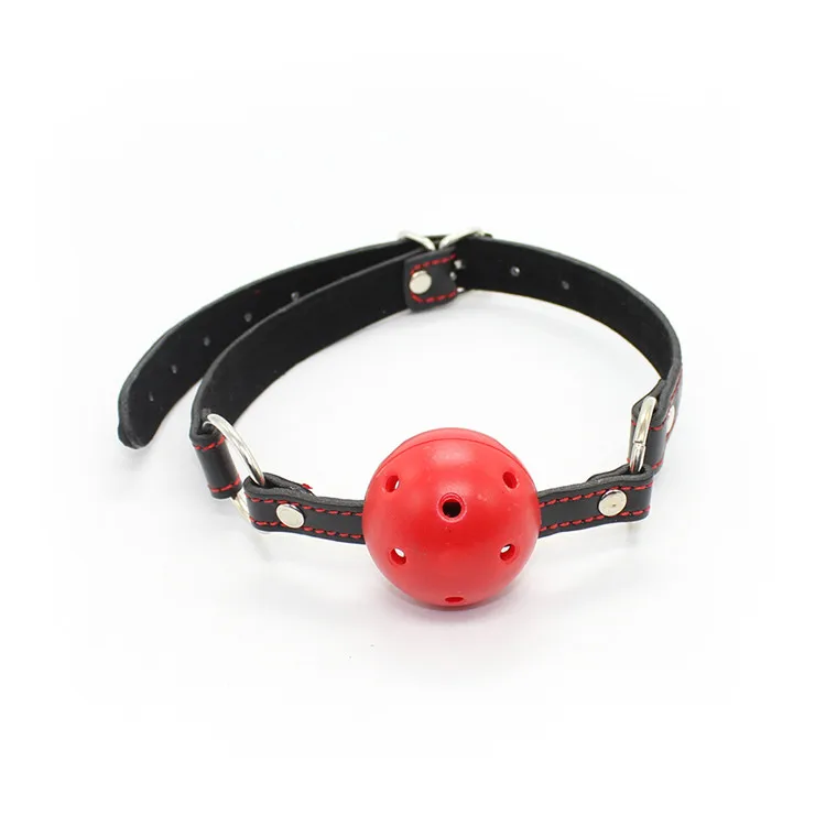 Sexy Mouth Gag Plug Open Mouth Gagged Medical Plastic Ball Pu Leather 