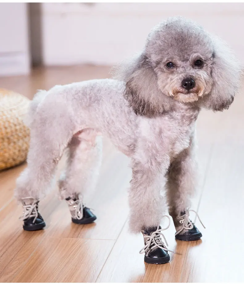 Camouflage Series Winter Small Dog Shoes Rubber Jean Thermal Boots Puppy Footwear Outdoor Walking Shoes (11)