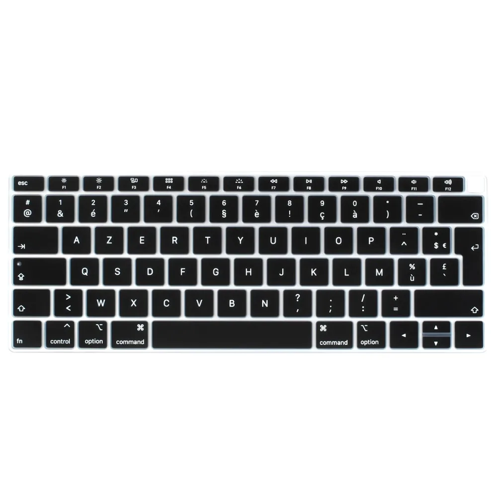 Евро французский AZERTY мягкий силиконовый защитный чехол для Macbook air 13 2018 A1932 mac book 3 с