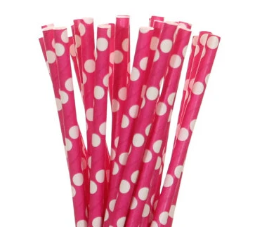 25 шт./лот, розовые бумажные соломинки для детской вечеринки, свадьбы, дня рождения, кекса, флаги для украшения, бумажные соломинки для питья - Цвет: 14