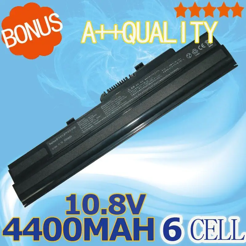 

4400mAh Black Battery for Msi BTY-S11 BTY-S12 X100 X100-G X100-L for Akoya Mini E1210 Wind U100 U90 Wind12 U200 U210 U230 Black