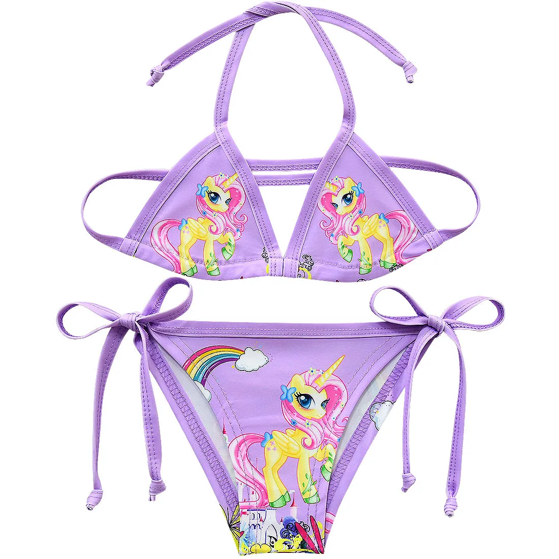 

Summer New Girls Lol Swimwear Dress Casual Beach Bikini Girls Unicorn Birthday Party Dress Swimsuit Princess Kids Girls Clothing