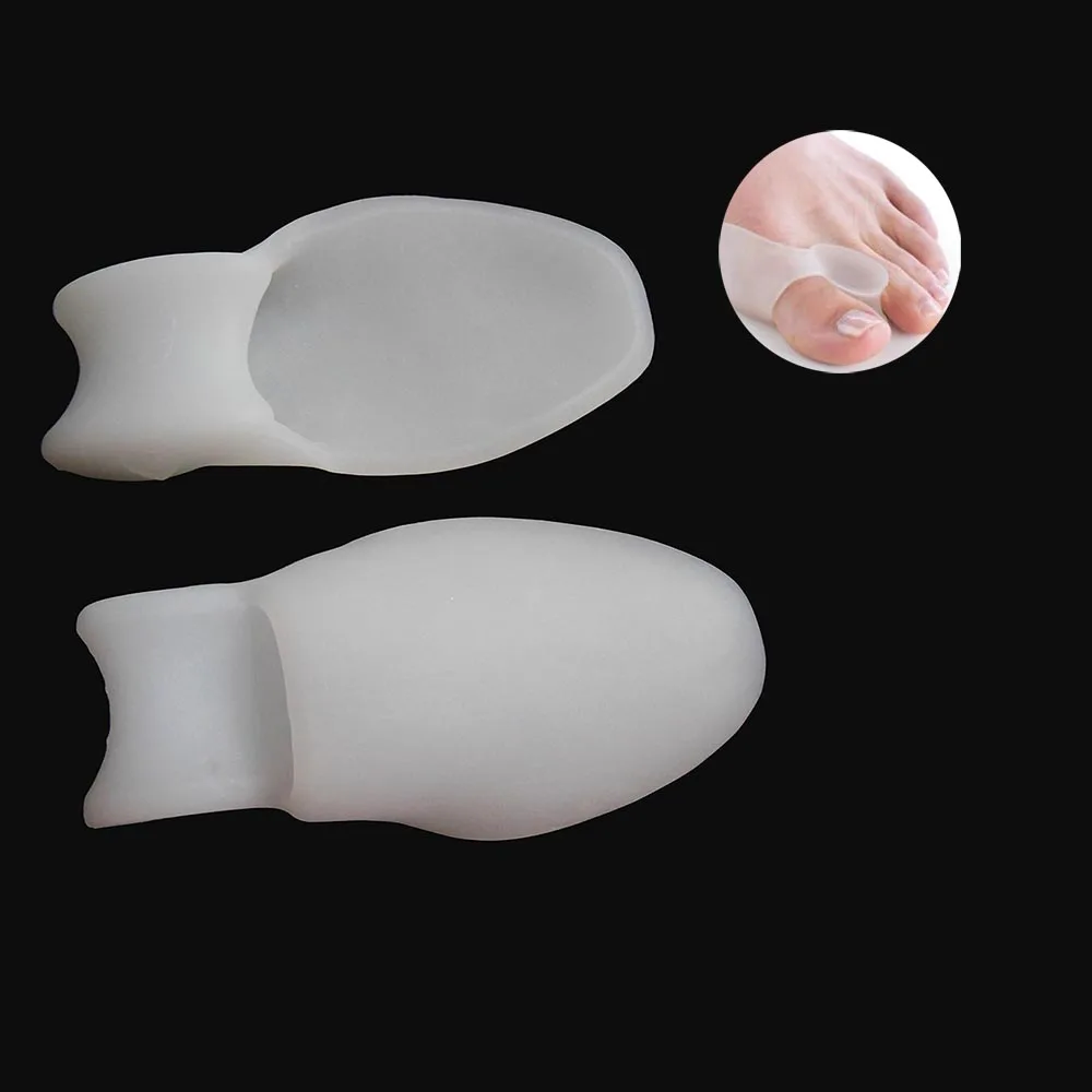 

1Pair Silicone Gel foot fingers Two Hole Toe Separator Thumb Valgus Protector Bunion adjuster Hallux Valgus Guard feet care