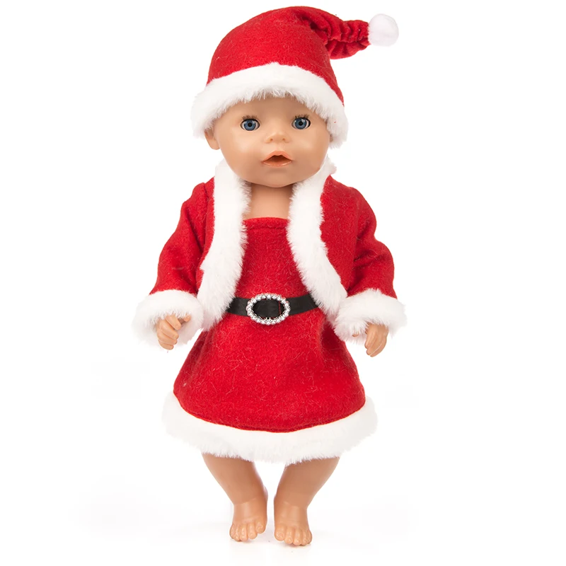 New Christmas three-piece set Doll Clothes Fit For 43cm baby clothes reborn Accessories | Игрушки и хобби