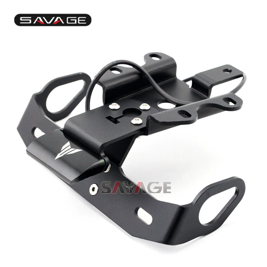 

For YAMAHA MT07 MT-07 FZ-07 2014-2016 BK Motorcycle Fender Eliminator Registration Plate Bracket License Plate Holder LED Light
