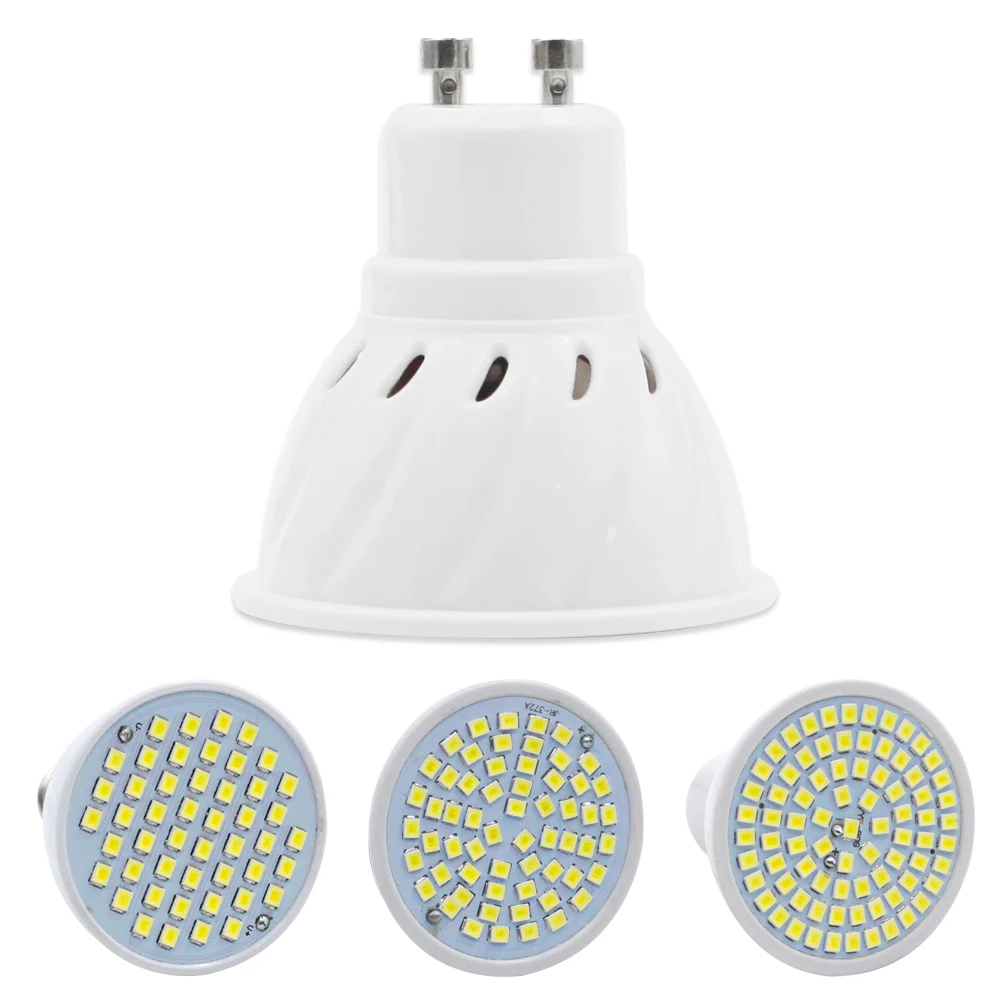 Лампада Светодиодная лампа E27 E14 GU10 MR16 220V Bombillas прожектор 48 60 80LED 2835 Lampara | Лампы и