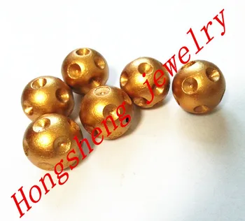 

100PCS/Lot plated gold color 20MM Acrylic Polka Dot Beads, Acrylic Round Chunky Beads for Chunky Necklace Jewelry