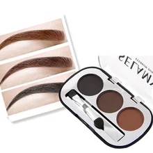 24 шт./лот мисс Роза для бровей Косметическая пудра 3 цвета бровей Косметическая пудра Палитры Водонепроницаемый длительный SMUDGEPROOF с бровей Расчёски для волос