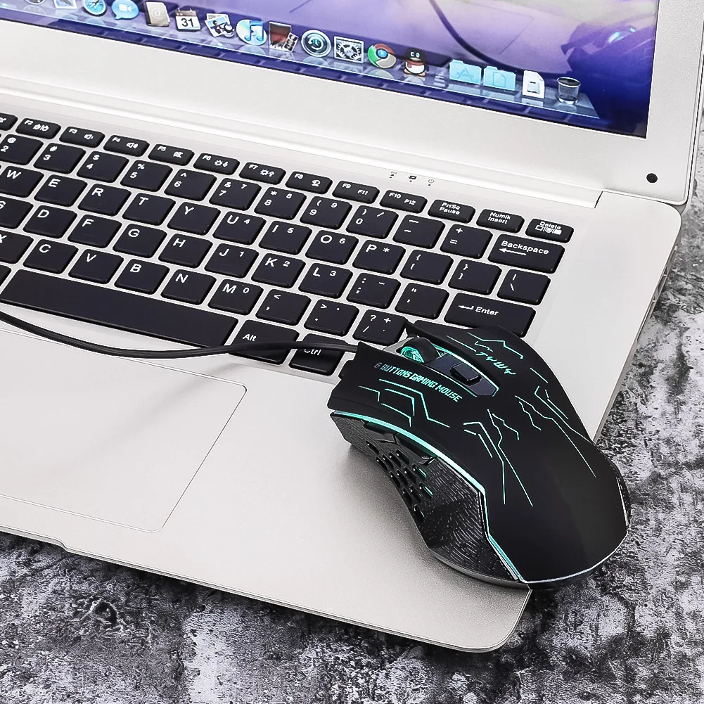 Портативная оптическая мышь Рабочий СВЕТОДИОДНЫЙ USB Проводная программируемая