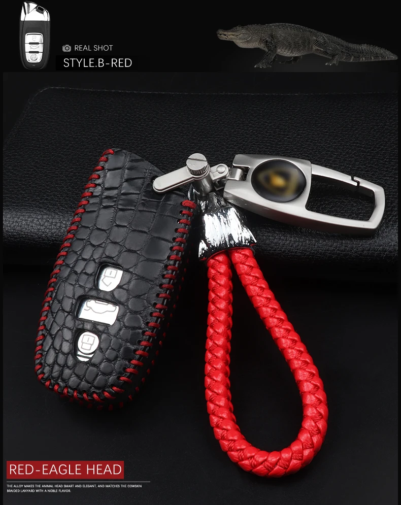 Dedicated to Lamborghini key case Aventador/Huracan car badge key cover car key box leather key cover key bag ring accessories