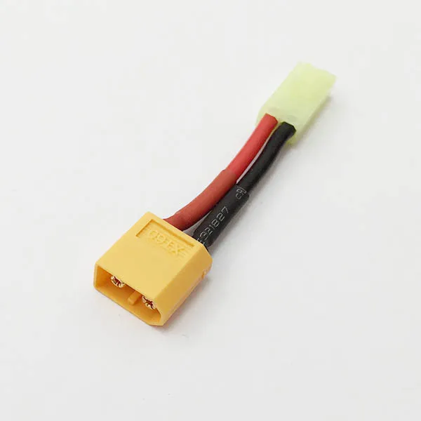 XT60 male to Small Tamiya female dapter Converter cable 50mm  for RC Lipo Battery lot 10pcs ac 110v 240v 9 6v 250ma battery charger us eu plug power indicator tamiya male plug for 9 6v nimh nicd battery pack