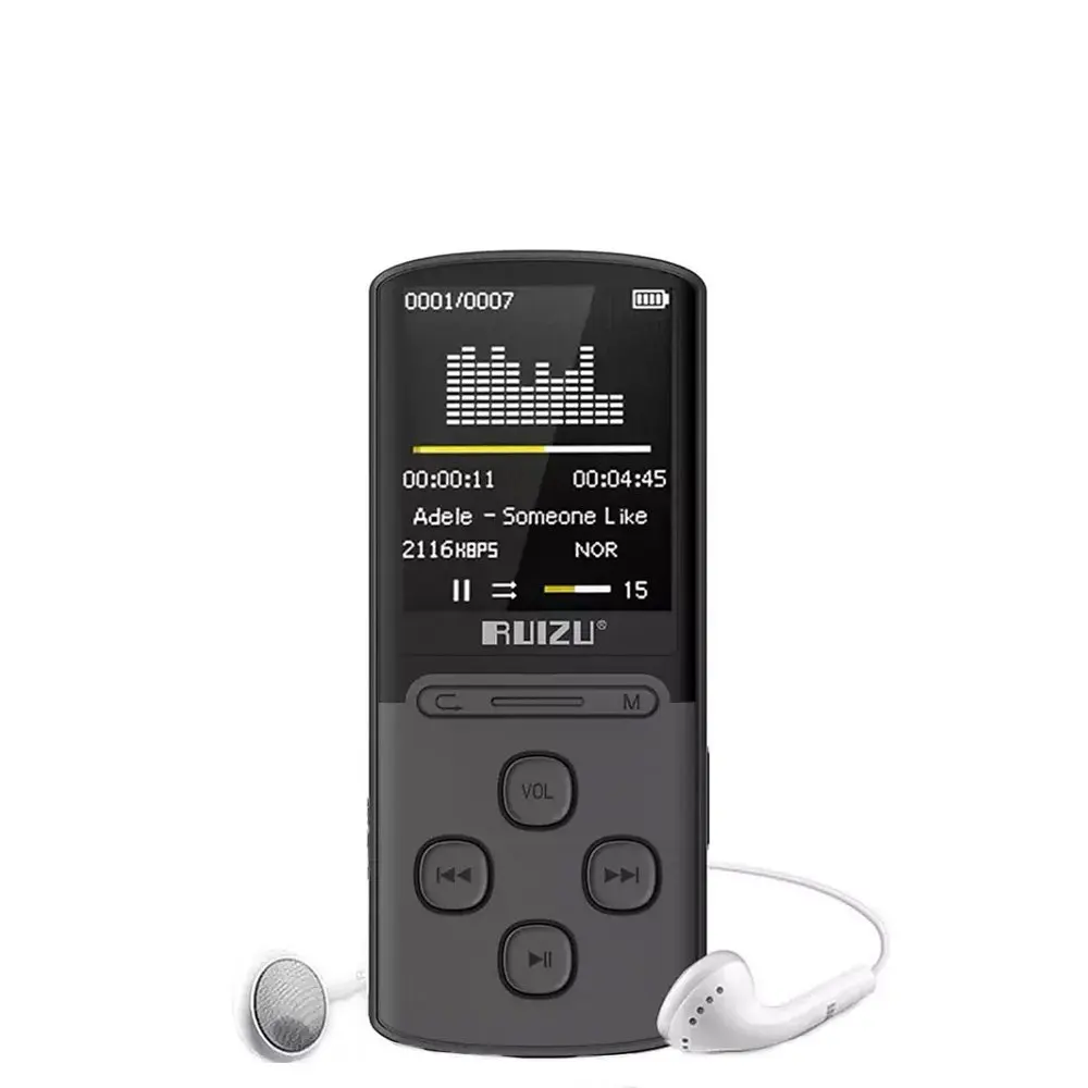 100% Оригинальный MP3 плеер RUIZU X11 8 ГБ портативный поддержка SD карты и FM радио Запись