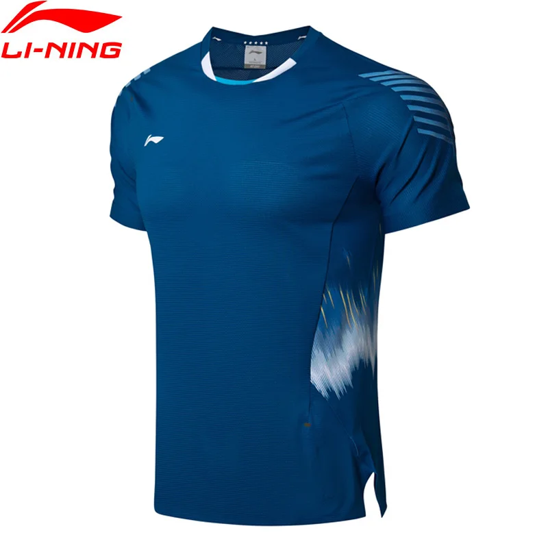 

(Black Friday Clearance)Li-Ning Men Badminton T-Shirt AT DRY Breathable National Team LiNing Sports Tees T-Shirt AAYN005 MTS2889