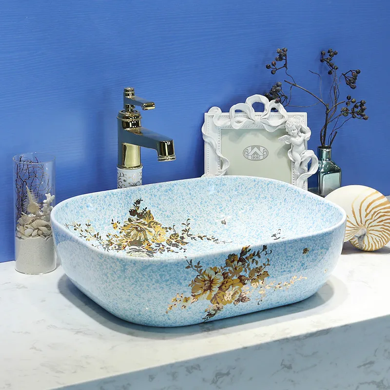 Glazed Art Counter Top ceramic bathroom sinks wash basin chinese