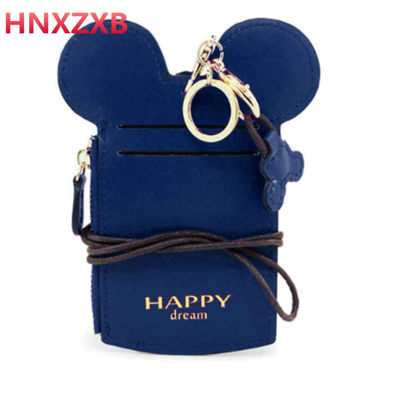 

cartoon animal pu card holders cute students prize women simple hasp bus ID Carte sets key chain cards case Organizer for girl