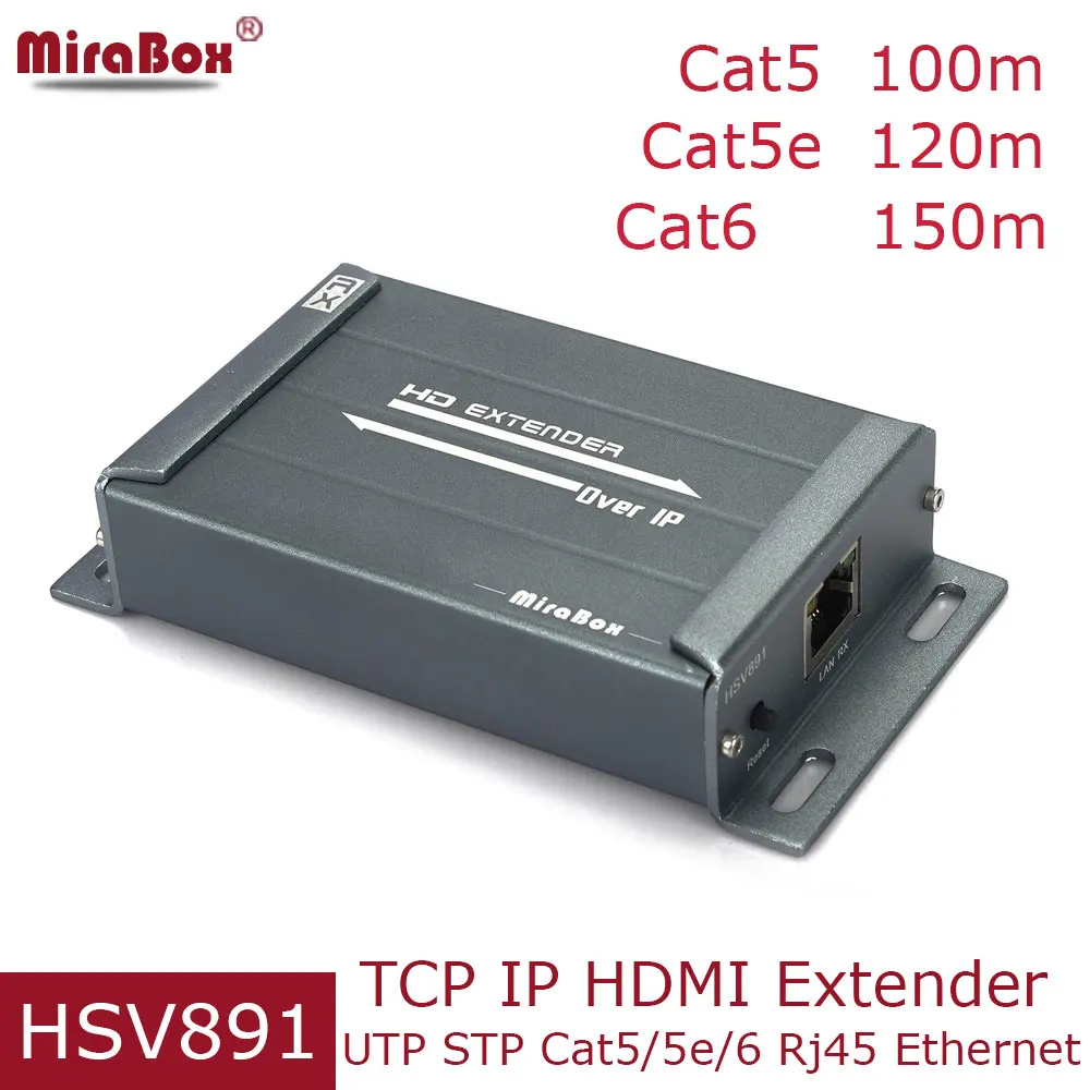 

MiraBox HDMI IP Extneder Support 1080p Full HD Cascade Receiver By Cat5 Cat5e Cat6 RJ45 Lan Cable HDMI rj45 Transmitter Receiver