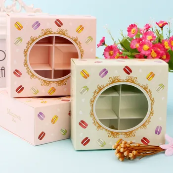 

Candy Colored Cookie Macaron Packaging Gift Box Wedding Party Candy Chocolate Decoration Cake Boxes For Party Favors Party Bags
