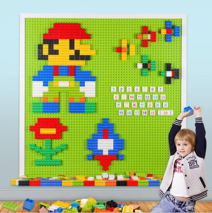 

Big Bricks Baseplate 38.5*38.5cm 24*24 Dots DIY Base Plate Board For Children Building Block Base Compatible With Legoed Duploed