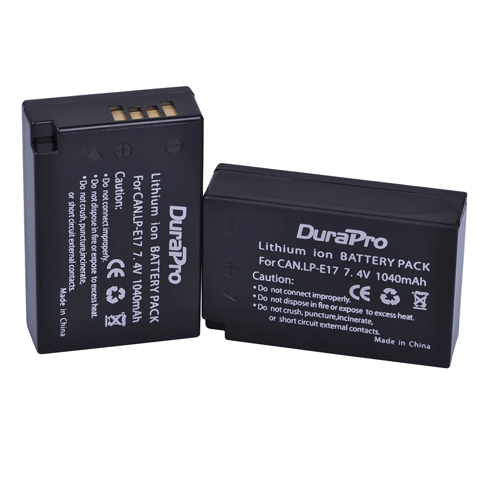 Аккумулятор для камеры DuraPro 4 шт. 1040 мАч LP-E17 LPE17 LP E17+ двойное зарядное устройство USB для canon EOS Rebel T6i 750D T6s 760D M3 8000D Kiss X8i