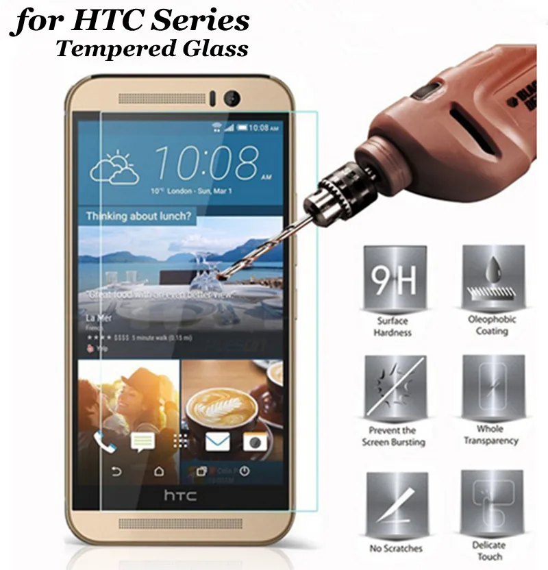 Bainov 9H Screen Protector Tempered Glass For HTC Desire 510 610 626 HTC One M7 M8 M9 E8 E9 E9+ A9 Cover Case Protective Film Bainov 9H Screen Protector Tempered Glass For HTC Desire 510 610 626 HTC One M7 M8 M9 E8 E9 E9+ A9 Cover Case Protective Film