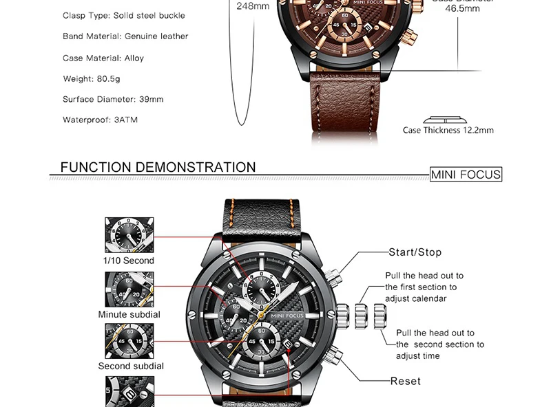 Men Watches 2019 MINIFOCUS Fashion Sport Quartz Clock Mens Watches Top Brand Luxury Waterproof Chronograp Men's Wrist Watch 2019 (18)