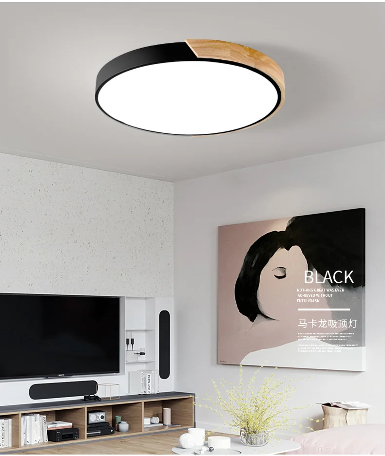 Aplicativo de Telefone Lustres de Teto Carvalho Dimmable Levou Lustre Nordic Quarto Iluminação Multicolor Rodada Liga Levou Luzes Luminárias 10 Cheap Lustres