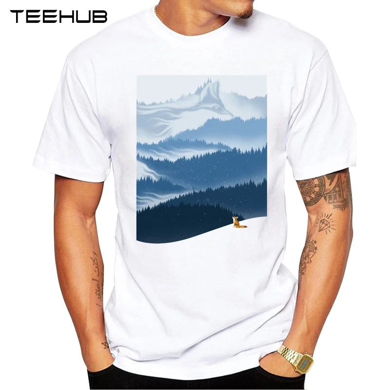 

New Arrivals 2019 TEEHUB Cool Men's Fashion MOUNTAIN SPIRIT Design T-Shirt Short Sleeve O-neck Tops Hipster Tee