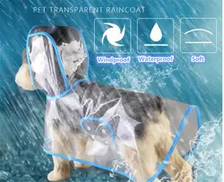 Ff80 собака плащи собак Водонепроницаемый ветрозащитный EVA дождевик transparnat щенок плащи S-XL