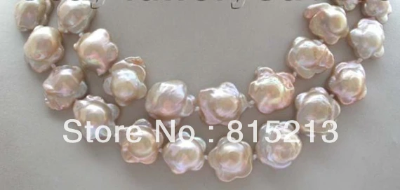 

ddh00714 33" Natural 16mm Reborn Keshi Flower Pearl Necklace 28% Discount