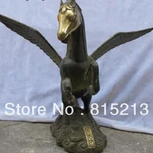 Bi00604 Китай Классическая Бронзовый gild Резные Удачи Летающий Ангел Верховая Статуя