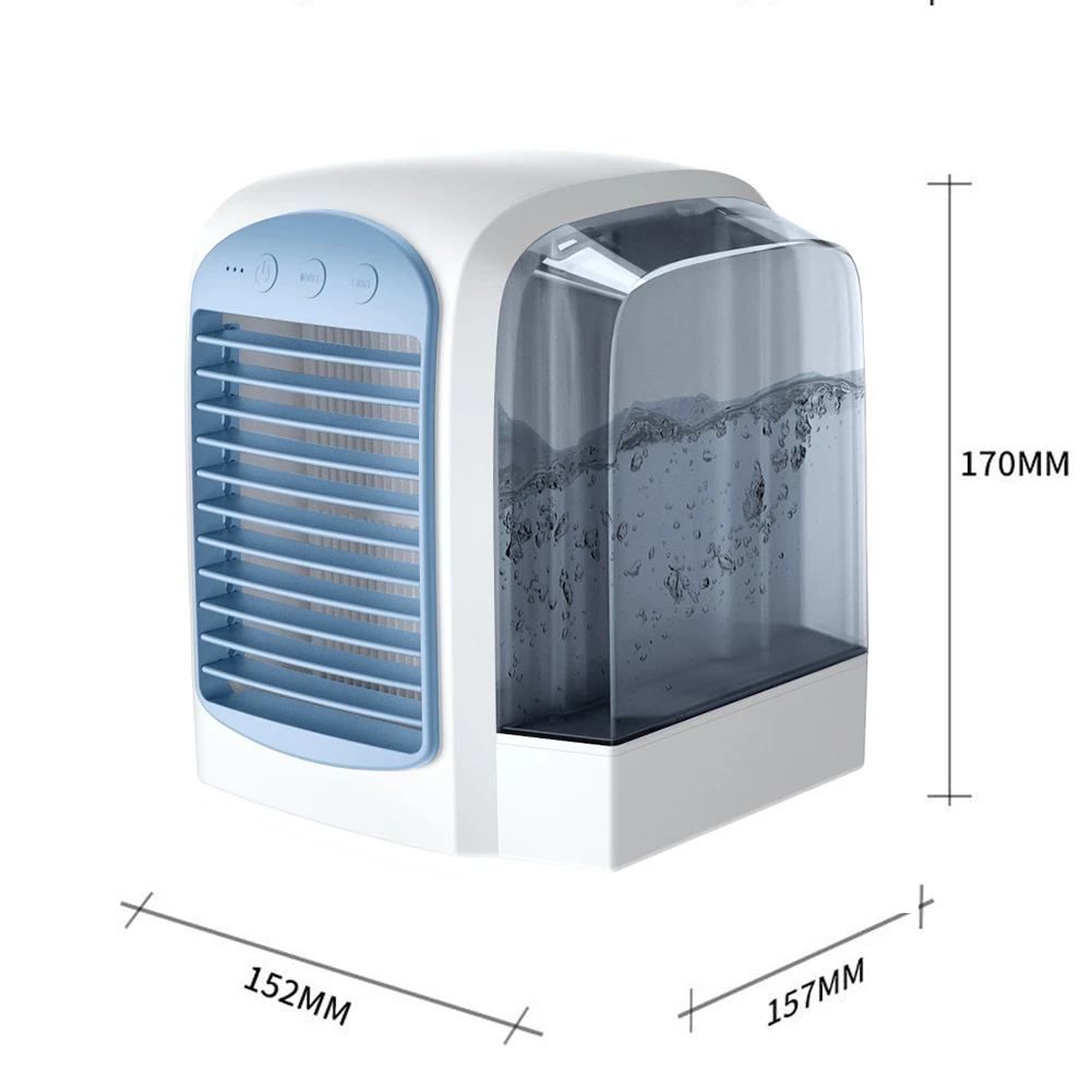 Вентилятор охлаждения воздуха портативный цифровой увлажнитель воздуха Очищает вентилятор охлаждения воздуха для домашнего офиса