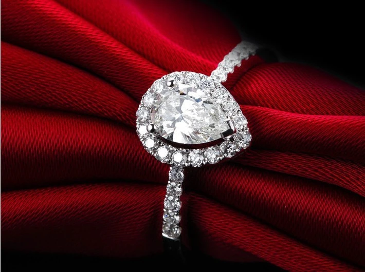 3 Carat Round Brand Sona Synthetic Diamonds Engagement Ring Luxury Design Pear Shape Best Bridal Jewelry Gift Synthetic Diamond Engagement Rings Diamond Engagement Ringengagement Ring Aliexpress
