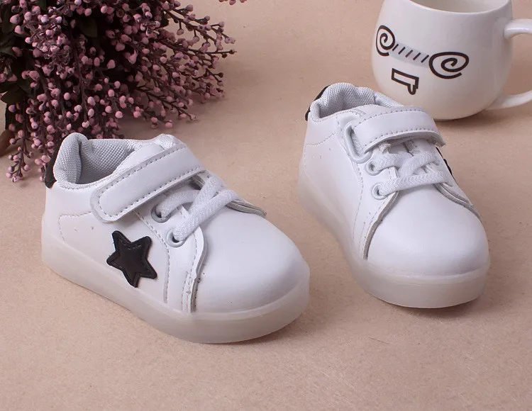 J Ghee Fashion LED Light Stars Kids Shoes For Baby Boy Girl Children's Casual Sneakers Boys Girls Soft Anti-slip Sports Shoes