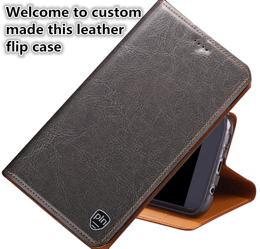 CH05 genuine leather flip case with card holder for font b OnePlus b font font b