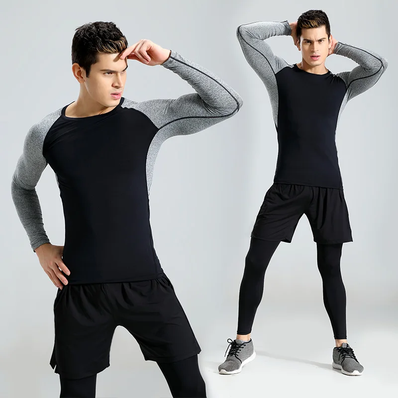 Autumn Mens Sports Suit Men's Three piece Running Suit Basketball 3pcs