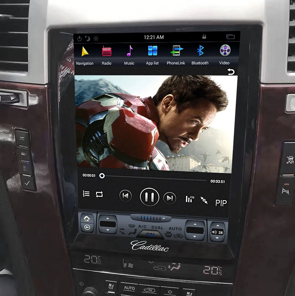 Clearance Tesla Android 6.0 No DVD player GPS Navigation For Cadillac Escalade Multimedia Car Reverse image 32GB car MAPS CD radio palyer 5