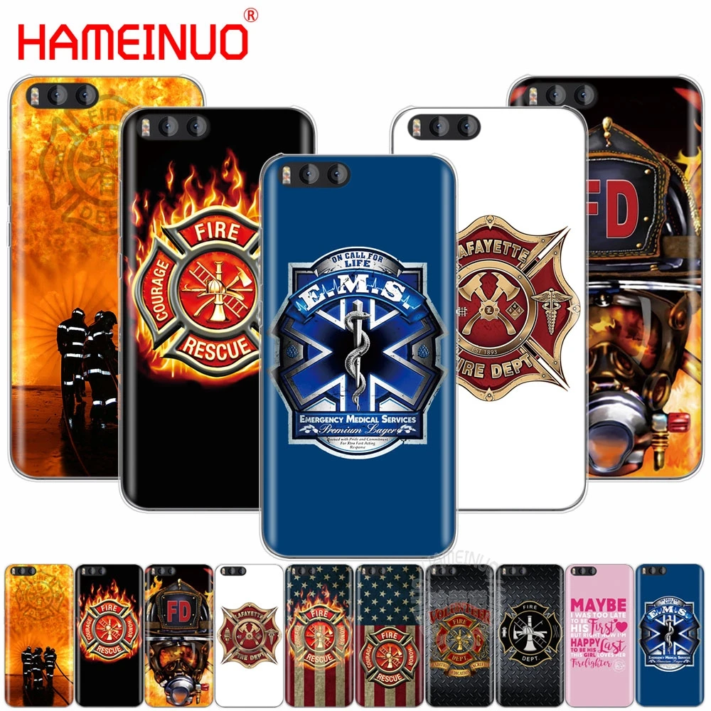 

HAMEINUO Firefighter Fireman Fire EMS Rescue Cover Case for Xiaomi Mi 3 4 5 S 5C 5X 6 Mi3 Mi4 4S 4I 4C Mi5 MI6 NOTE MAX mix plus