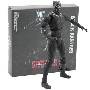 

SHF Captain America Civil War Black Panther Action Figure Collectible Model Toy 16cm